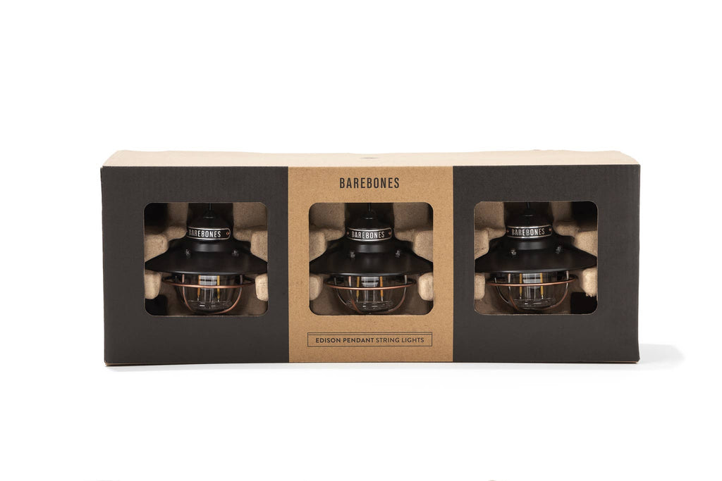 Barebones Living - Edison String Lights - Black – Cabin