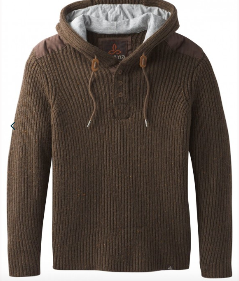 Prana hooded 2025 henley sweater