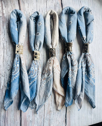 Boots Are My Roots - Denim Hues Hand Dyed Bandanas 