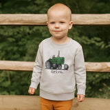Barefoot Baby - "Drive" Green Tractor Farm Kid Western Country Boy Clothing: Youth L (10-12)