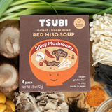 TSUBI Soup - Red Miso with Spicy Mushrooms 4 Pack