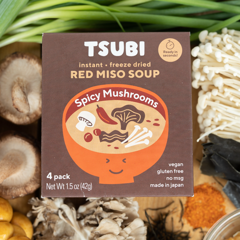 TSUBI Soup - Red Miso with Spicy Mushrooms 4 Pack