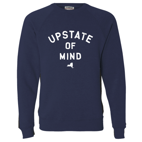 Compas Life - Upstate of Mind - Upstate of Mind Crew Fleece - Midnight Navy Heather: M