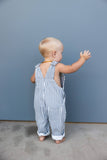 Of One Sea - Kid's Denim Overalls in Pinstripe: 12Y