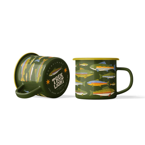 Trek Light - Enamel Coffee & Camp Mug | Trout | 16oz