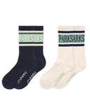 Parks Project - Parks Trail Crew Sock 2 Pack: Blue and Green / XS/S - Cabin Fever Outfitters
