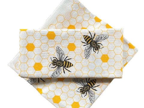 Noteworthy Paper & Press - Honey Bees Tea Towel