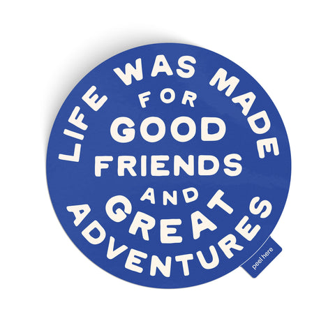 Endless August Supply Co. - Great Adventures Large Vinyl Sticker - blue: Sticker Only