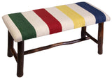 Chandler 4 Corners - Hudson Bay Flat Woven Wool Top Hickory Bench