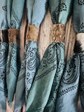 Boots Are My Roots - Teal Hues Hand Dyed Bandanas