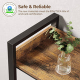 ShipItFurniture - 65 Inch Five Tier Corner Bookshelf With Open Shelves: Rustic Brown / 5 Tier