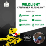Big Discoveries / Sun Co. - WildLight Animal Carabiner Flashlight - Yellow Frog