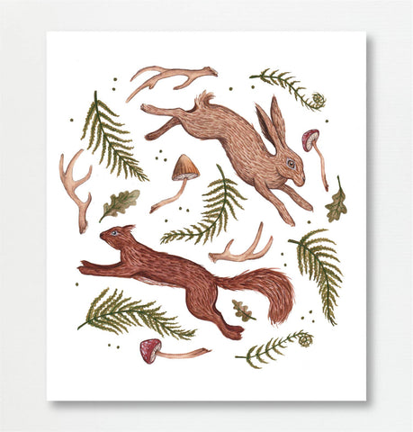 Fox & Fables - Art Print - Forest Floor