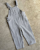 Of One Sea - Kid's Denim Overalls in Pinstripe: 12Y
