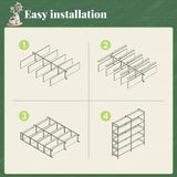 ShipItFurniture - Rustic Brown 5 Tier Bookcase With Raised Edges For Living Room: Rustic Brown / 5 Tier