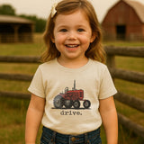 Barefoot Baby - "Drive" Red Tractor Toddler 2T