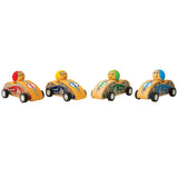 US Toy Company - Wooden Pull Back Race Car 8-Unit Display
