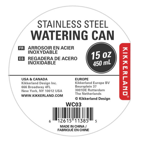 Kikkerland Design Inc - Stainless Steel Watering Can