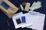 Curious Corners - Yamato Indigo Shibori Kit: Bandana + Tenugui