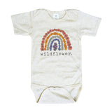 Barefoot Baby - "Wildflower" Baby girl Nature Clothing Rainbow Newborn: 12-18 months / Short sleeves