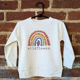 Barefoot Baby - "Wildflower" Long Sleeve Nature Rainbow Youth XS (4-6)