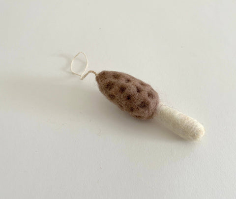 PetitFelts - Felted Wool Mushroom Ornament - Morel