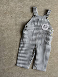 Of One Sea - Kid's Denim Overalls in Pinstripe: 1T
