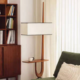 VIVZONE - Giraffe Soild Wood Tray Table Floor Lamp