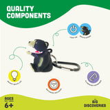 Sun Company / Big Discoveries - WildLight Animal Carabiner Flashlight - Black Bear