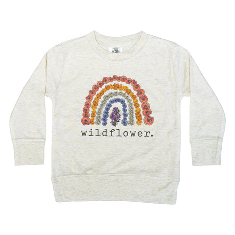 Barefoot Baby - "Wildflower" Long Sleeve Nature Rainbow Youth XS (4-6)