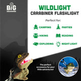 Big Discoveries / Sun Co. - WildLight Animal Carabiner Flashlight - Green T-Rex