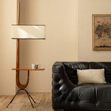 VIVZONE - Giraffe Soild Wood Tray Table Floor Lamp