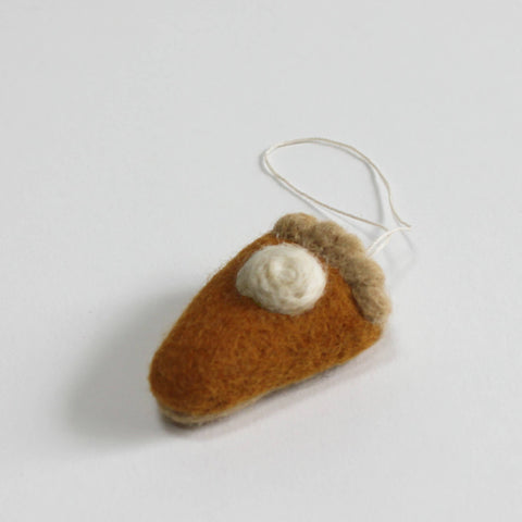 PetitFelts - Felted Wool Pumpkin Pie Ornament