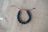 Curious Corners - Indigo-Dyed Yakusugi Cedar Beads Bracelet