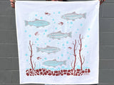 Noteworthy Paper & Press - Trout & Flies Tea Towel