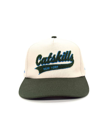 Parks Project - Catskills Vintage Chenille Hat: Green And Natural / One Size - Cabin Fever Outfitters