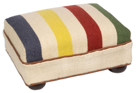 Chandler 4 Corners - Hudson Bay Foot Stool with stripes