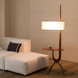 VIVZONE - Giraffe Soild Wood Tray Table Floor Lamp