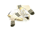 The Ampal Creative - Heather Stripes Socks: Orange / Olive