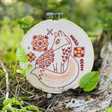 Folk Fox Complete Embroidery Kit - Colour