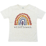 Barefoot Baby - "Wildflower" Rainbow Shirt Flower Nature Clothing for Girls: Youth XS (4-6)
