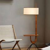 VIVZONE - Giraffe Soild Wood Tray Table Floor Lamp