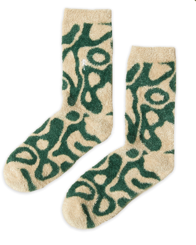 Parks Project - Yellowstone Geysers Cozy Socks: Green / One Size