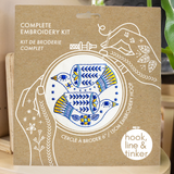 Hook, Line & Tinker Embroidery Kits - Turtle Doves Complete Embroidery Kit