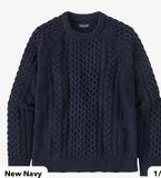 Patagonia Men's Recycled Wool Blend Cable Knit Crewneck Sweater