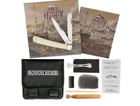Rough Ryder Knives - Scrimshaw Set