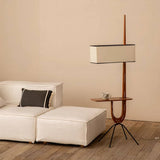 VIVZONE - Giraffe Soild Wood Tray Table Floor Lamp
