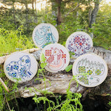 Folk Fox Complete Embroidery Kit - Colour