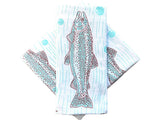 Noteworthy Paper & Press - Trout & Flies Tea Towel