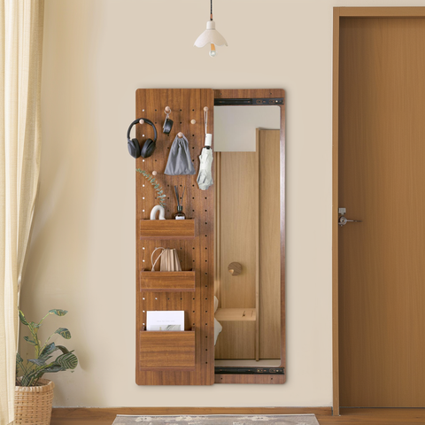 VIVZONE - 16.7'' Wide Solid Wood Jewelry Armoire